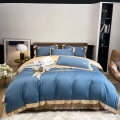 Luxury bedsheet bedding set 100 cotton hotel embroidered